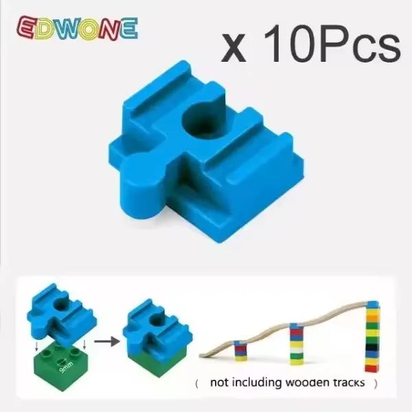 All Kinds Connectors Wooden Train Track Accessories Universal Plastic Building Blocks Adapters Fit for Brand Wooden Track Toys