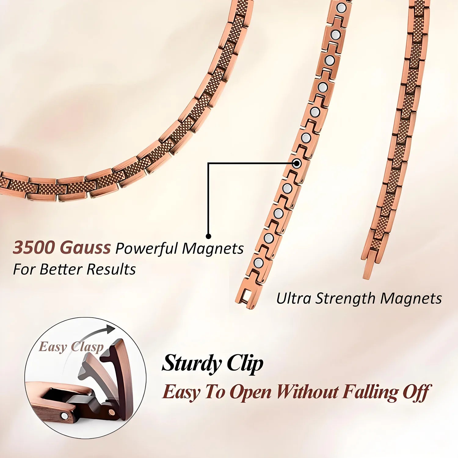 ARADOO Serpentine Luxury Pattern Pure Copper Necklace for Men Women Premium Collar Jewelry Gifts