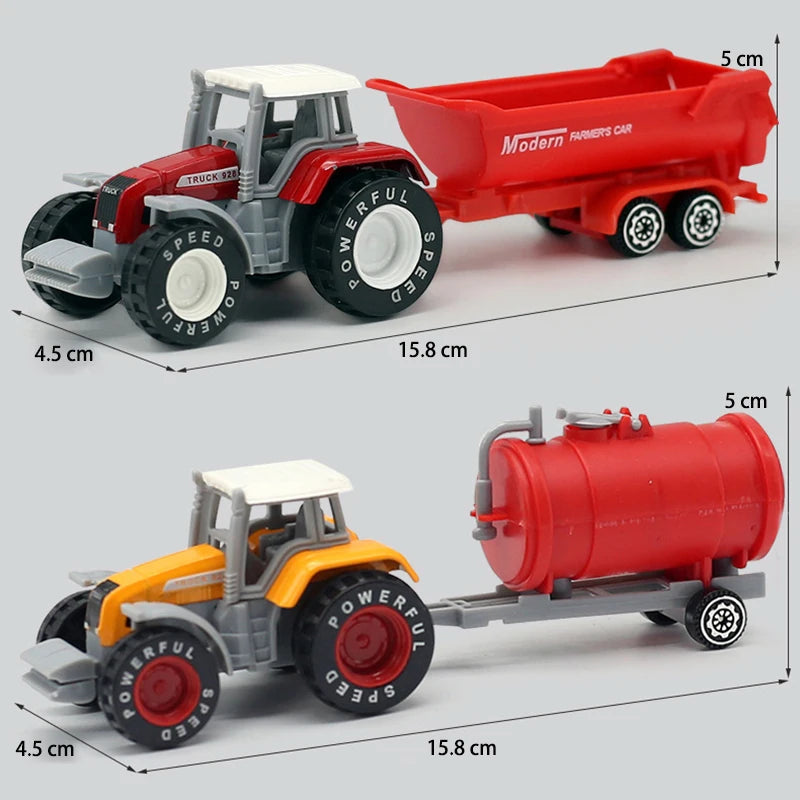 1 pcs Mini Farm Vehicles Diecast Inertia Car Toys Model Engineering Sprinkler Car Model Tractor Engineering Model for Kids Gift