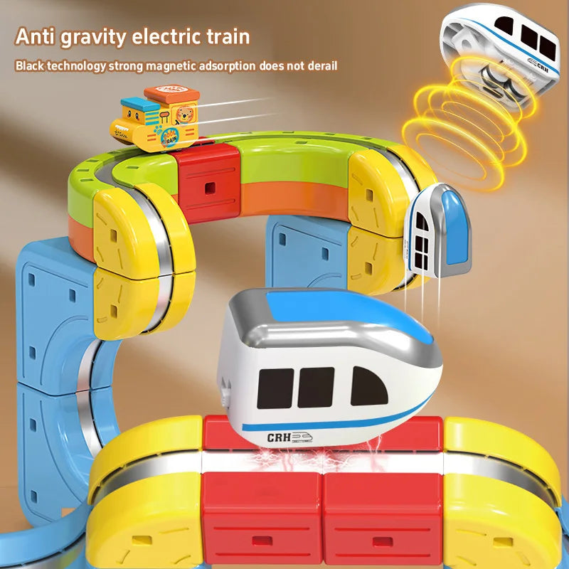 DIY Latest Educational Toys Assembly Magic Track Train Set Children's Toys Non-remote Control Rail Car Gift Box Christmas Gifts