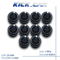 1/64 Wheels with Fixed Rubber Tires Ten Spoke for Toy Model Diecast Cars Refiting Parts for Hotwheels (5 sets for 5 Cars)
