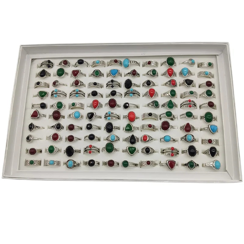 50000 Style Different Finger Rings Wholesale In Stock 100pc/Lot Hot Vintage Silver Gold Color New Alloy Joint Ring Party Women