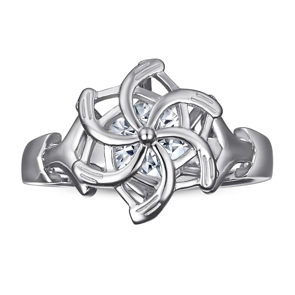 Genuine 925 Sterling Silver Ladies Ring The Galadriel Nenya Zircon Engagement Wedding Band Ring