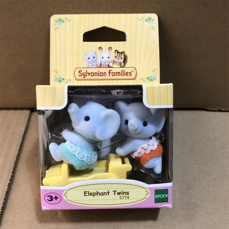 Sylvanian Families Anime Girl Figures Furniture Set  ternurines Authentic elephant twins