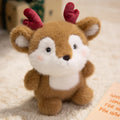 Cute Mini Plush Collectible 6 Styles 17cm, Bear Chick Reindeer Lamb Bunny Capybara Figure, Kawaii Desk Decor Ornament