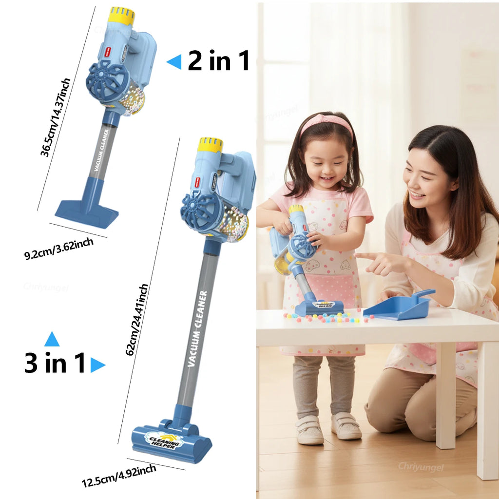 Kids Vacuum Cleaner Toy Electric Realistic Pretend Play Housekeeping Cleaning Set for Toddlers Educational Gift for Boys Girls