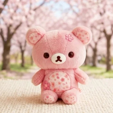 Cherry Blossom Rilakkuma Plush Toys 30/40/50cm Rilakkuma Stuffed Doll Bear Home Decor Toys Kids Dolls Adorably Birthday Gifts