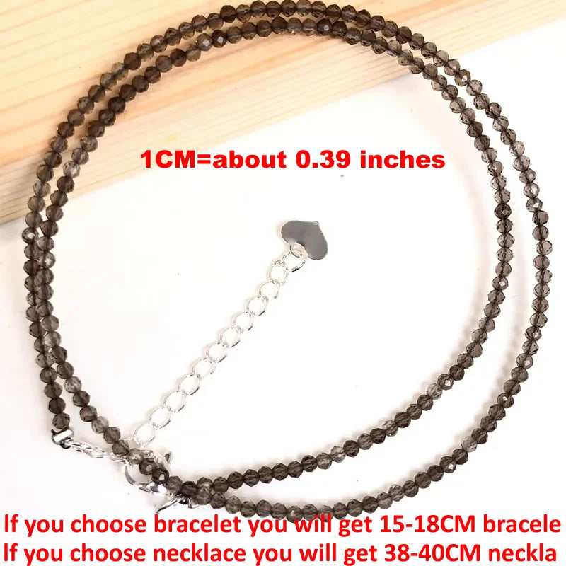 Fashion Women Bracelet necklace 2-3mm mini Cut angle beads tourmaline agate zircon natural pearl crystal Beaded Jewelry gift