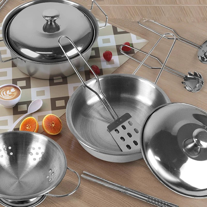 Kitchen Set Pretend Play Simulated Kitchen Toy Children Role Playset Cooking Set Educational Gift for Kids Girls Boy