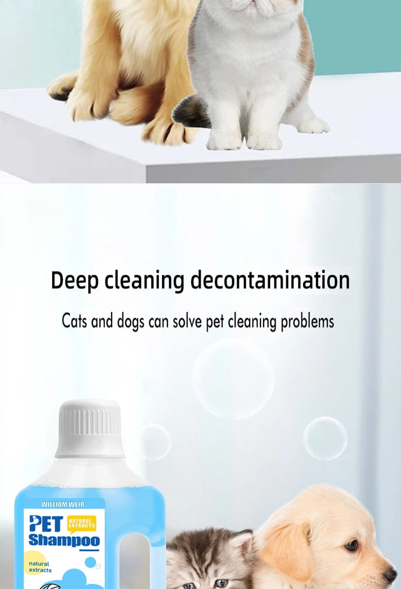 500ml Pet Shower Gel Gentle Cleaning Deodorizing Anti-itching Long-Lastin Fragrance Bath Shampoo for Puppy Cat Pet Care Supplies