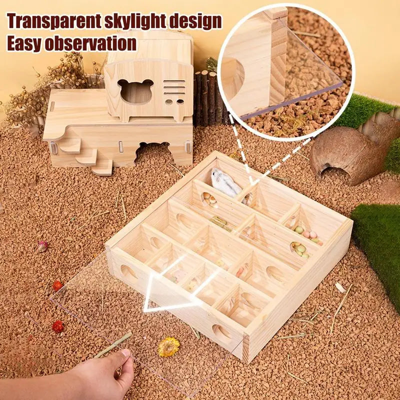 wooden maze Hamster toy intellectual development Small Pet Animals Activity Center Hamster Engaging Play supplies