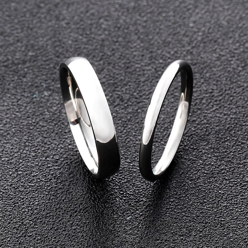 High quality titanium steel plated 18K gold ring couple ring Europe and the United States men and women 2mm4mm6mm8mm simple ring