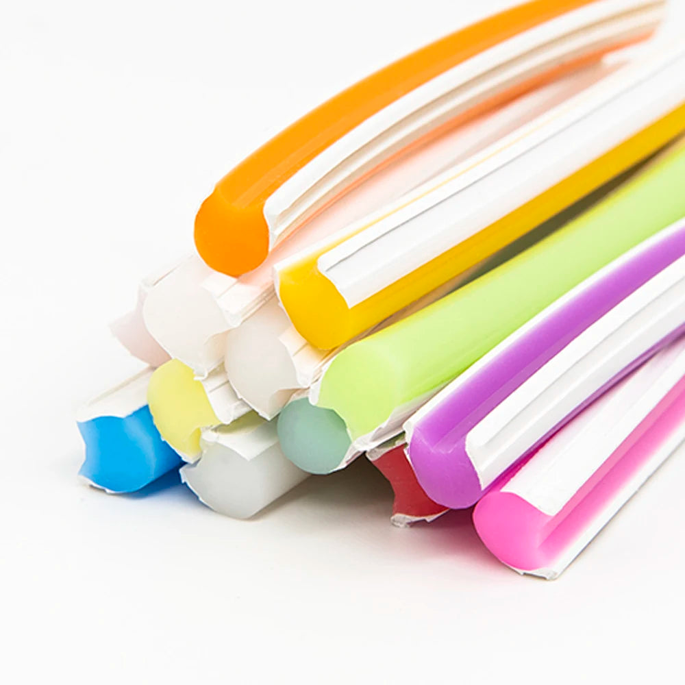 6mm 8mm 12mm S Bendable Separate Flexible Silicone Neon 3528SMD Led Strip 12V For LED Neon Sign Waterproof IP67