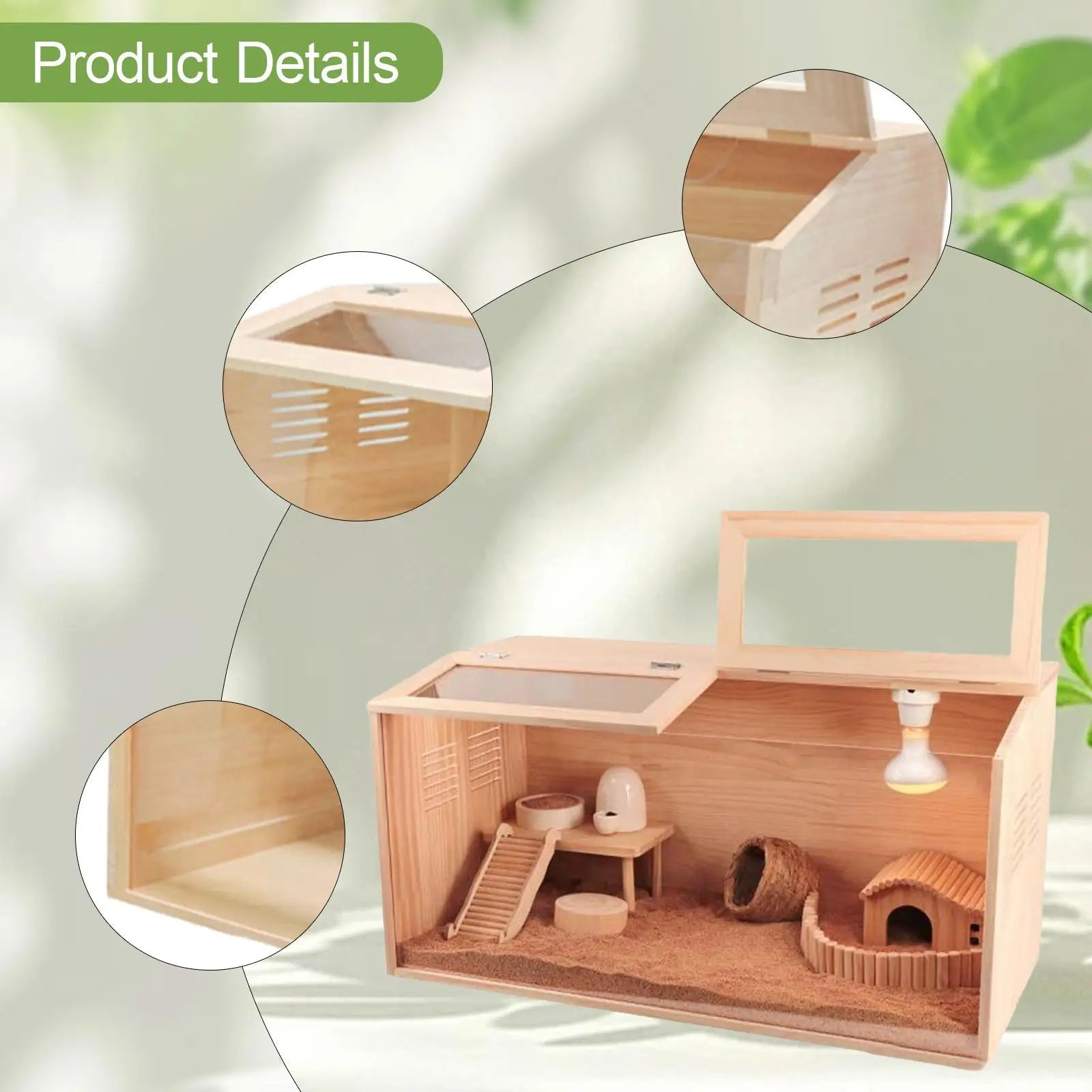 Chicken Brooder Box Sturdy Clear Versatile Lightweight Incubator Small Chicken Coop for Ducks Quails Hamsters Chick Birds