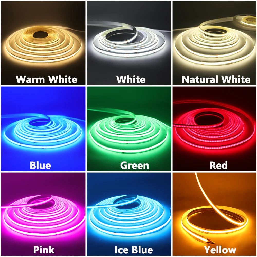 5V COB LED Strip Light 320LEDs/M Touch Sensor Dimmable USB Flexible LED Ribbon Adhesive Tape DIY Mirror TV Backlight Night Light