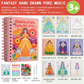 Children's Fabric Art Craze Poke Drawing Craft Toys DIY Creative Puzzle Puncture Painting Poking Sticker For Kids Birthday Gifts