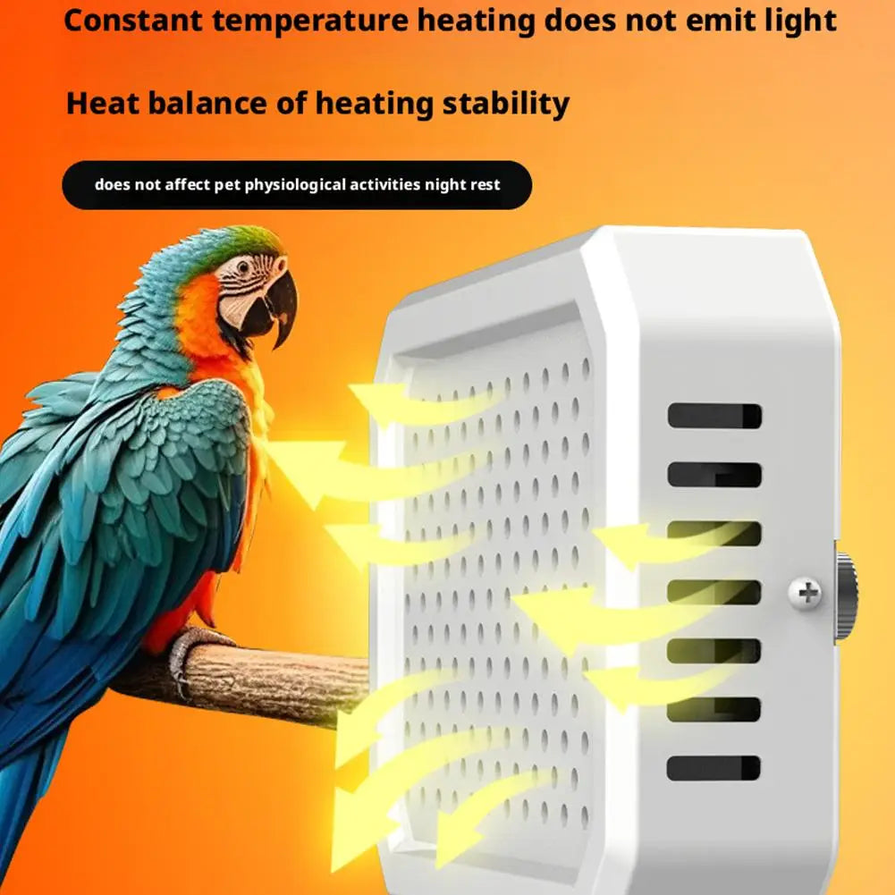 Bird Cage Heater Safe Constant Temperature Control Energy Saving Waterproof Dustproof Bite Resistant Adjustable Bracket for N8M3