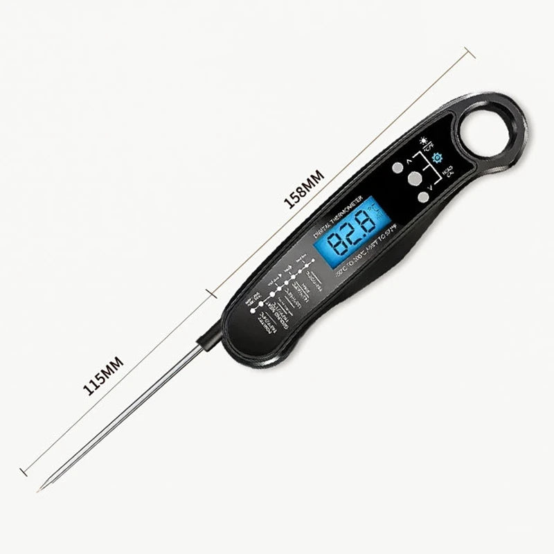 BBQ Meat Thermometer Digital Food Thermometer with 2 Probe Cooking Thermometer Milk Heat Gauge For Meat Kitchen Thermometer