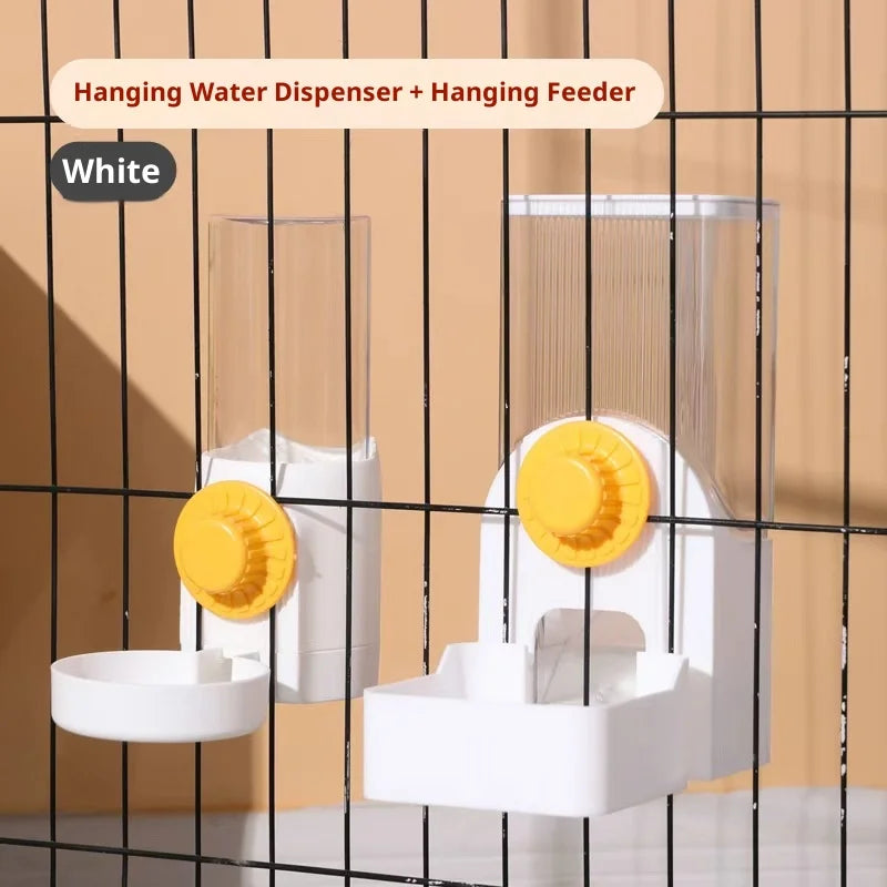 Automatic Hanging Cat Cage Water Dispenser & Feeder Large Capacity Leak-Proof Design Pet Watering System Pet Supplies
