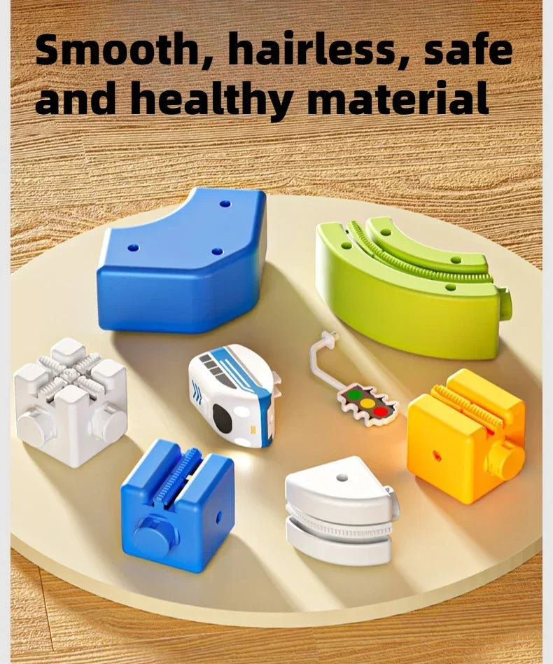 3D Building Track Car Set DIY Buildable Race Track Magnetic Lock Building Blocks, Family Interactive Educational Toy Gift