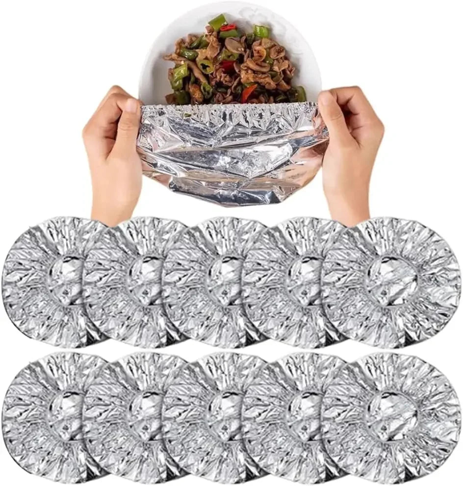 Aluminum Foil Film Food Cover Food Grade Fresh-keeping Packaging Bag Fruit Vegetable Storage Bag Kitchen Insulation Artifact Lid