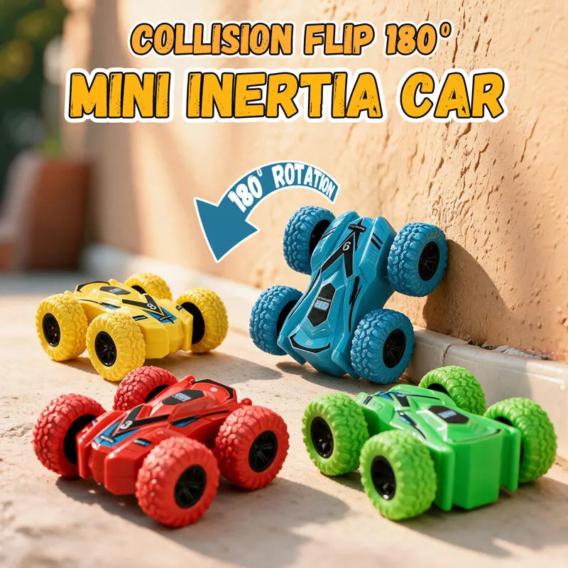 180° Flip Inertia Stunt Car Double‑Sided Drive Off‑Road Vehicle Friction Powered Collision Tumbling Toy Car Kid Interactive Play