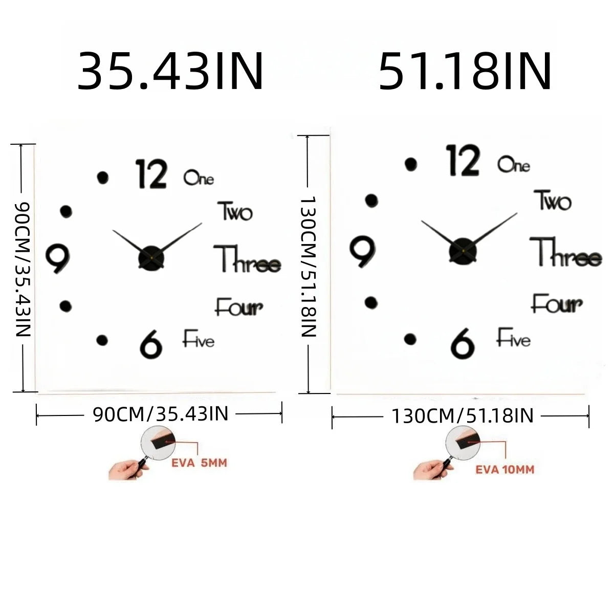 Large 3D Wall Clock Luminous Classic Wall Clocks DIY Digital Clock Wall Watches Stickers Silent Clock for Home Living Room Table