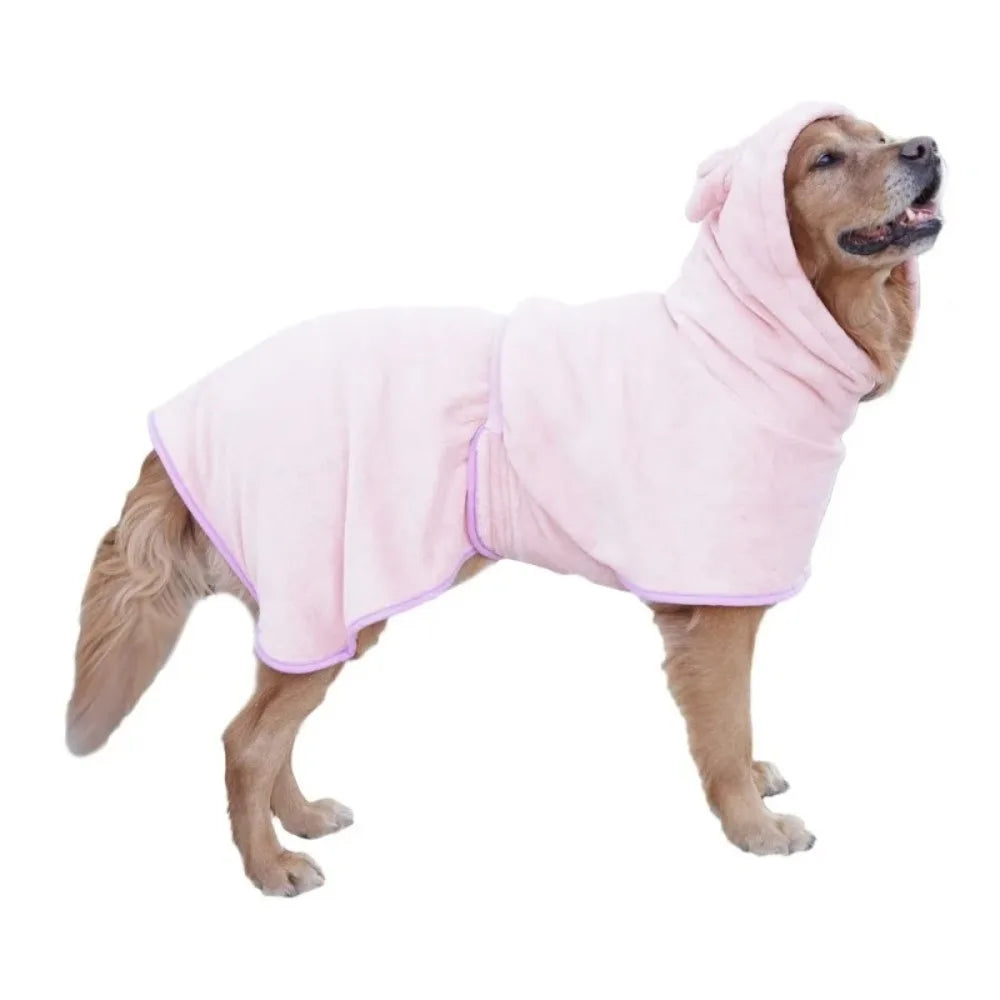 1Pc Dog Bathrobe Super Absorbent Pet Towel Bathrobe Bath Towels Quick-Drying Cat Dog Bath Towel Bath Supplies Dog Towel