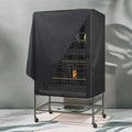 Oxford Cloth Bird Cage Cover - Dustproof Pet Parrot Cage Shade, Durable Black Fabric, Only Cover