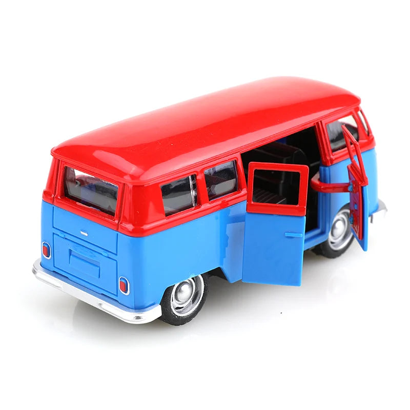 (bagged)1:38 Classical T1 Bus, Alloy Model Car, Simulated vehicle, children's alloy car, boy's toy model, car ornaments