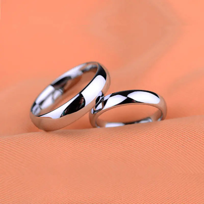 High quality titanium steel plated 18K gold ring couple ring Europe and the United States men and women 2mm4mm6mm8mm simple ring