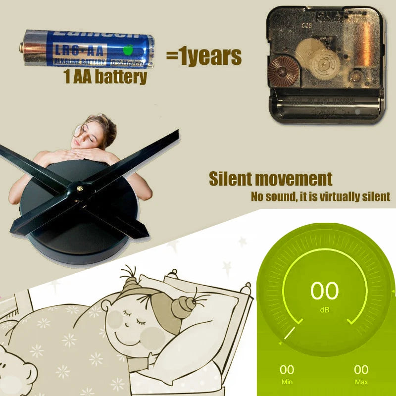 Fashion 3D Big Size Wall Clock Mirror Sticker DIY Brief Living Room Decor Meeting Room Wall Clock