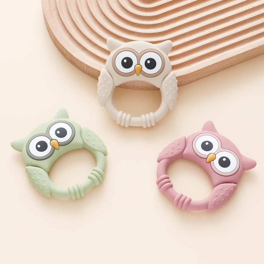 1PC Baby Silicone Teether Toys Food Grade Silicone Teething Animal Dental Teething Goods for Newborn Soothing Nursing Toys