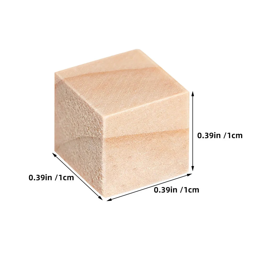 200Pcs Wooden Blocks Pine Unfinished Craft Cubes for DIY Family Activities Educational Geometry Play Counting Natural