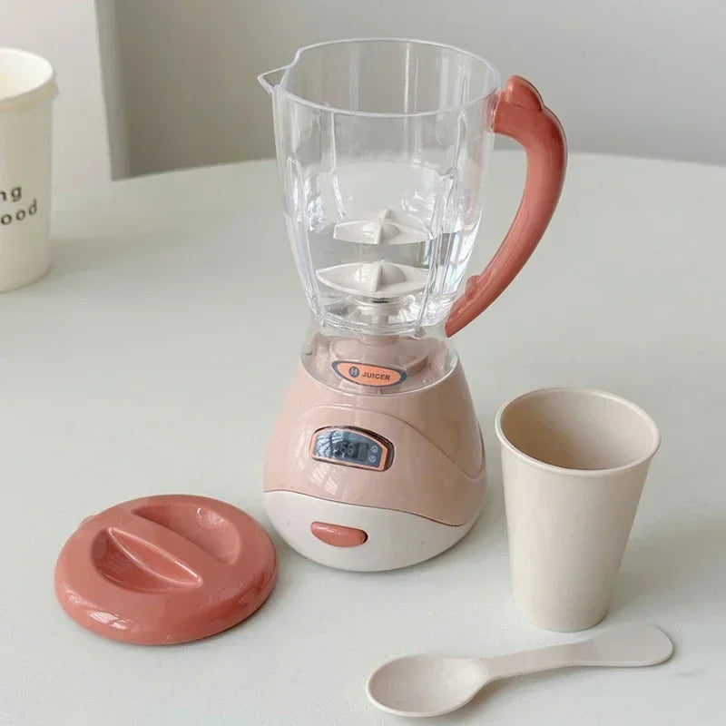 Mini Household Appliances Kitchen Toys Pretend Play Set with Coffee Maker Water Dispenser and Toaster for Kids Boys Girls Gifts