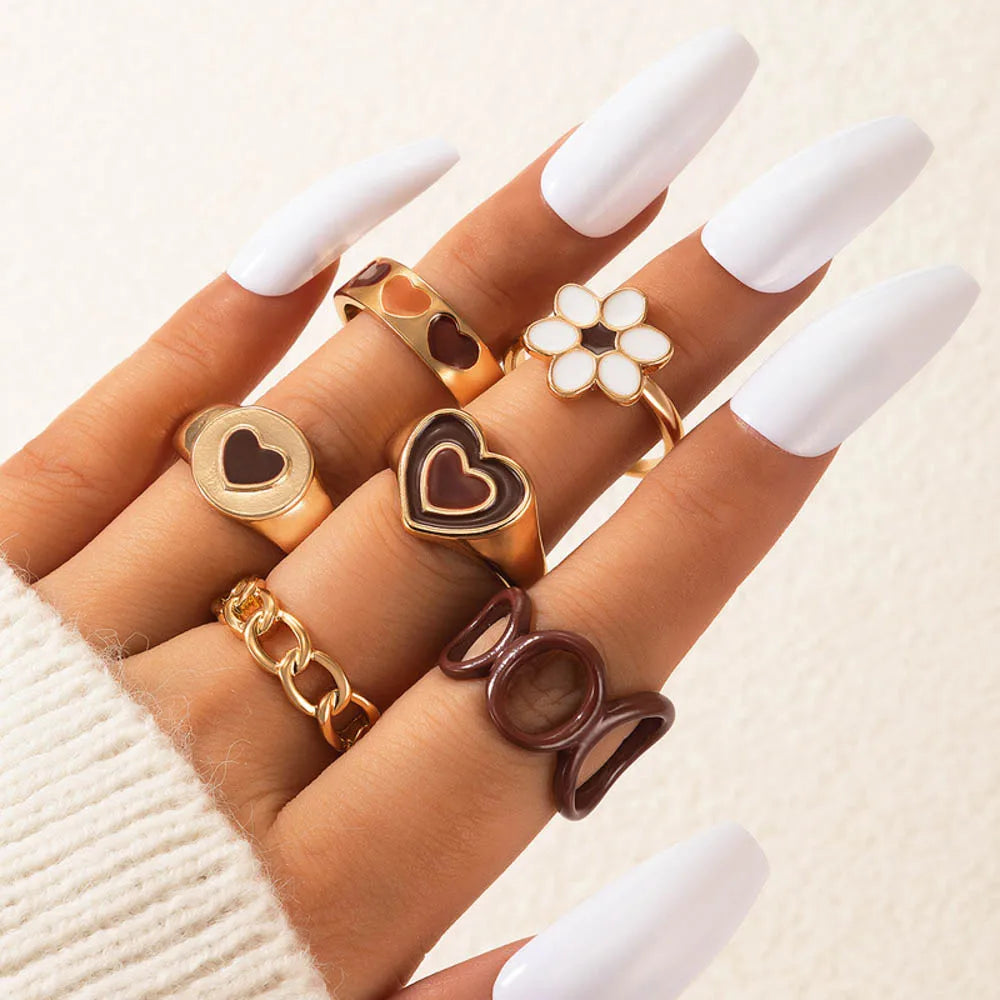 10/20/30/50/100Pcs/Lot Retro Punk Bohemian Rhinestone Carve Rings For Women Mix Style Jewelry Party Gifts Accessories Wholesale