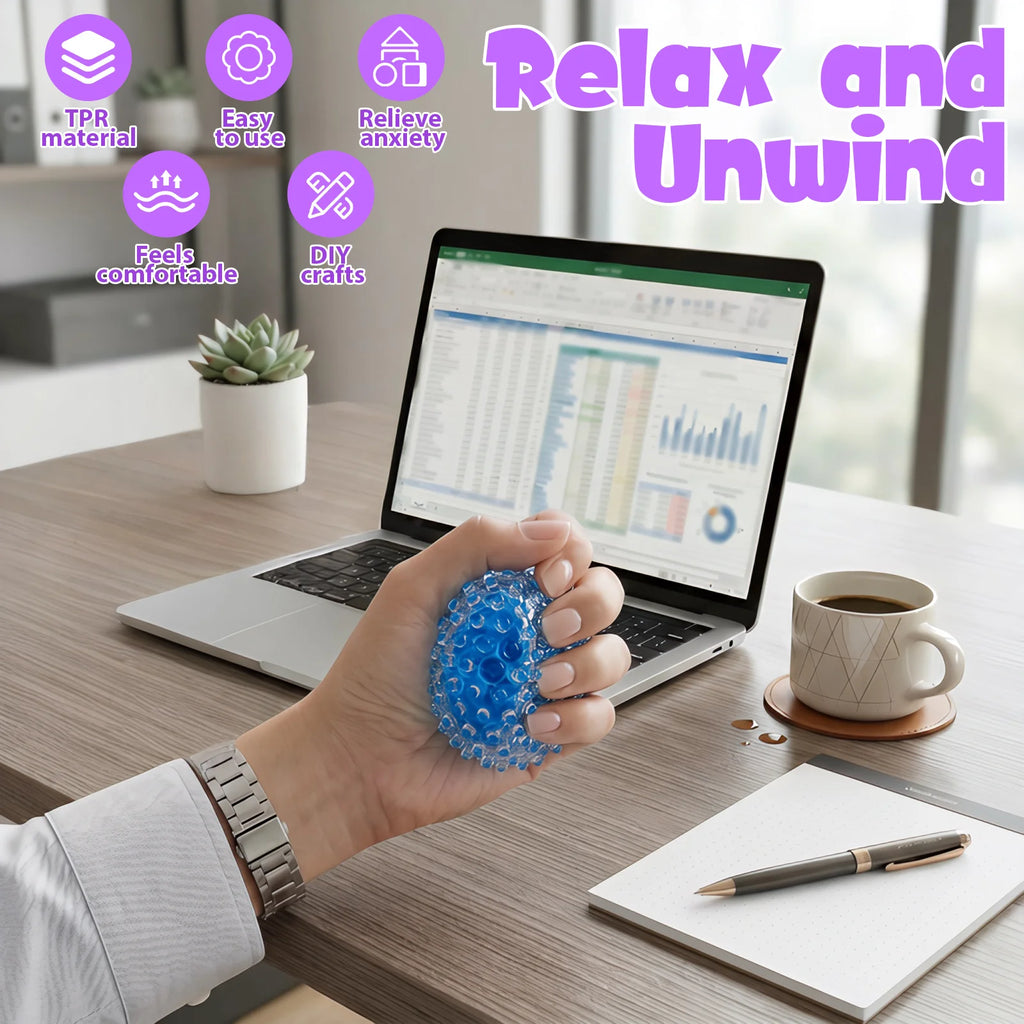 1Set DIY Stress Ball Making Kit Handmade Squishy Anxiety Relief Toy with Expander Tools Soft DIY Stress Ball Kit for Adult Craft