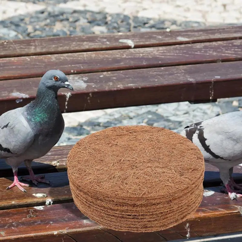 12pcs Nesting Pads Coconut Fiber Chicken Parrots Breeding Coop Bedding Bird Cage Box Liners Pigeon Nest Mat for Bird Nests NEW