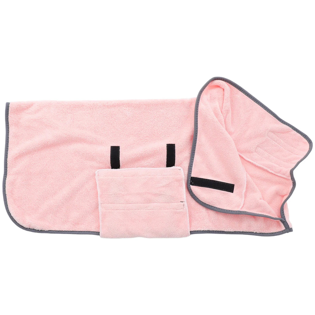 Super Absorbent Pet Bathrobe Dry Dog Towel for Grooming Bathing Quick Drying Dog Robe Super Absorbent Pet Bathrobe