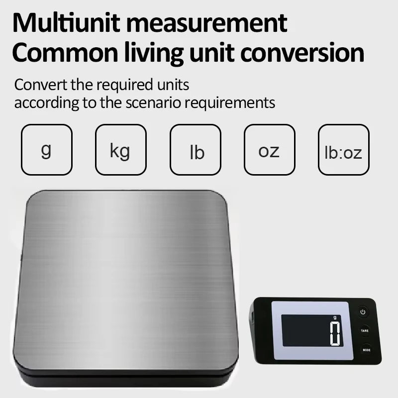 Electronic Platform Scale 50kg/2g High-precision Digital Scale Wired/Wireless Parcel Pet Express Zero/Tare Kitchen Weighing Tool