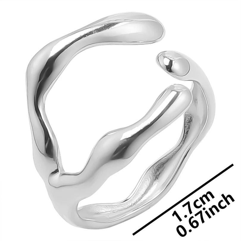 1pcs Classic Tiger Eye Real Stone Open Adjustable Stainless Steel Rings For Women Men Accessories Gold Color Finger Jewelry Ring