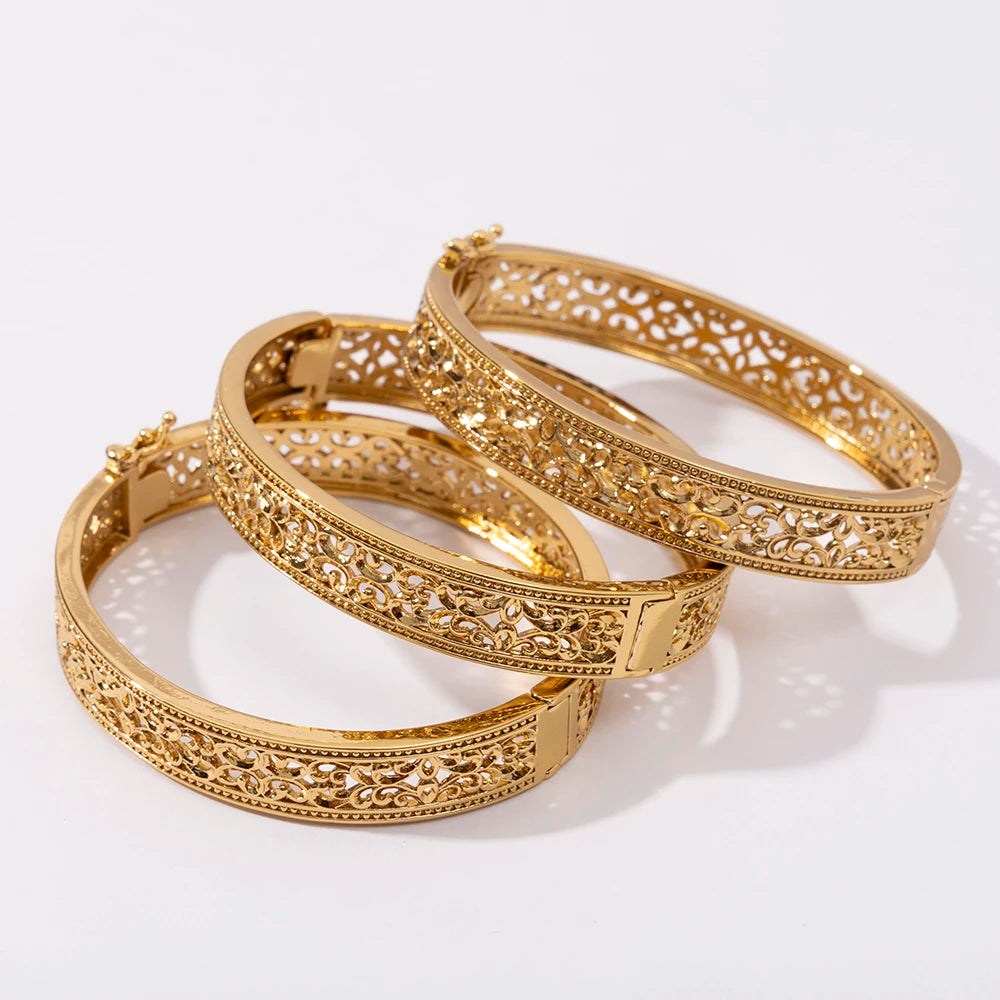 LUIZADA 2025 July Hot Selling Fashionable Copper Jewelry Set:Necklace, Earrings, Rings & Bangles For Women's  Wedding & Party
