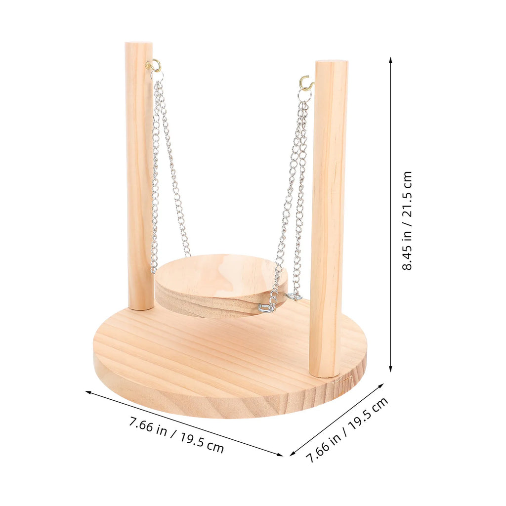 Funny Hamster Wooden Hammock Swing Small Animal Climbing Decorative Molar Hamster Supply Small Animal Wood Hammock