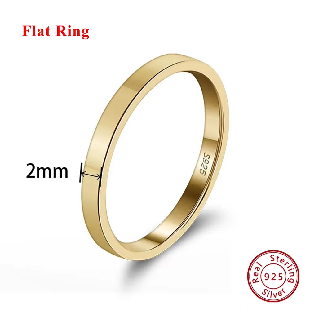 Effie Queen Fashion 925 Sterling Silver Ring Perfect Polished Simple Design Unisex Jewelry Propose Wedding Jewelry Gift APR33