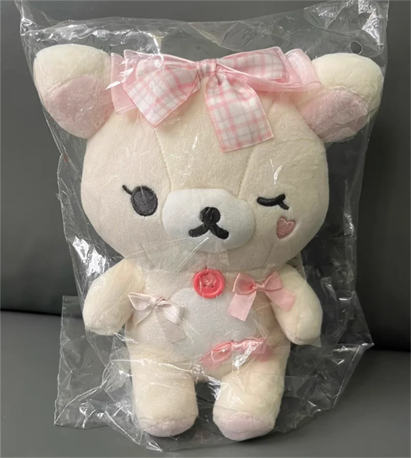 Rilakkuma Plush Toy Soft Doll Makeup Rilakkuma Ribbon Bow Korilakkuma Chairoikoguma Bear Kiiroitori Chick Stuffed Animals