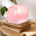 Plastic Hamster Sand Bath Box Sturdy Transparent Bath Basin for Small Pets Chinchilla Gerbil Guinea Pig Indoor Cage Accessory