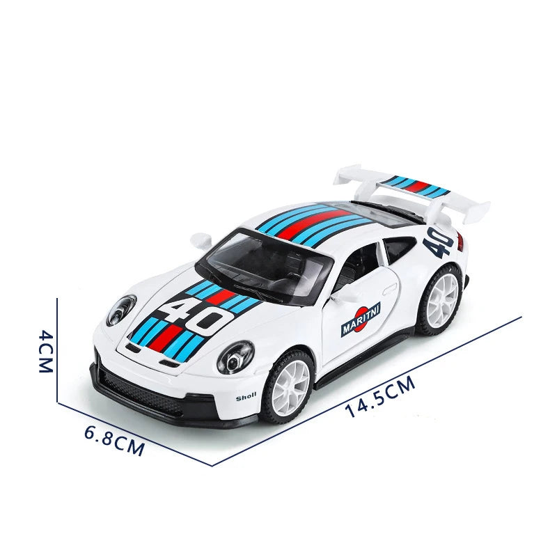 1:32 911 GT3 RS Alloy Sports Car Model Diecast Metal Racing Car Vehicles Model High Simulation Sound Light Children Toy Gift Boy
