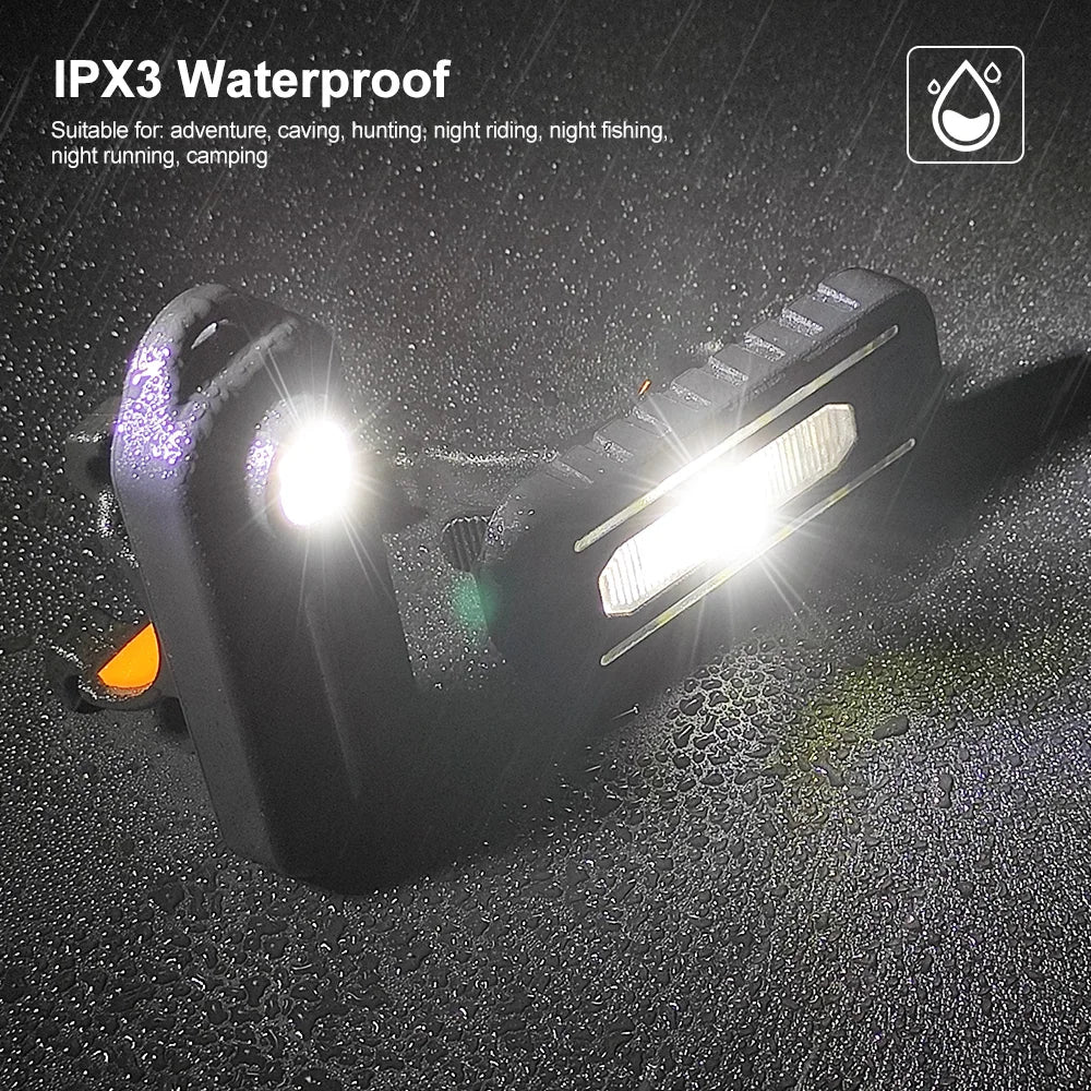 LED Red and Blue Shoulder Light with Clip USB Rechargeable Flashlights Warning Safety Torch Bike Warn LANTERN