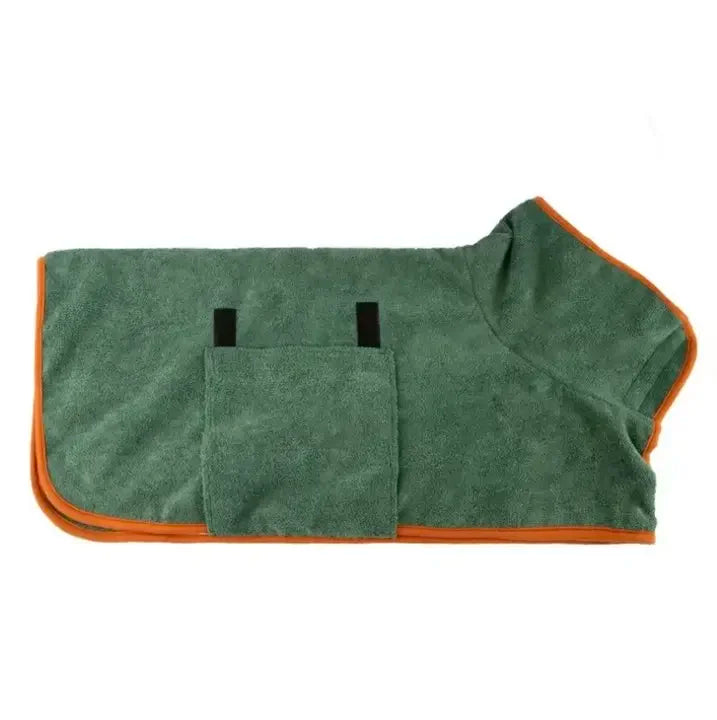 Fast Drying Dog Bathrobe, Microfiber Absorbent Soft Pet Bath Towel Grooming Coat for All Sizes