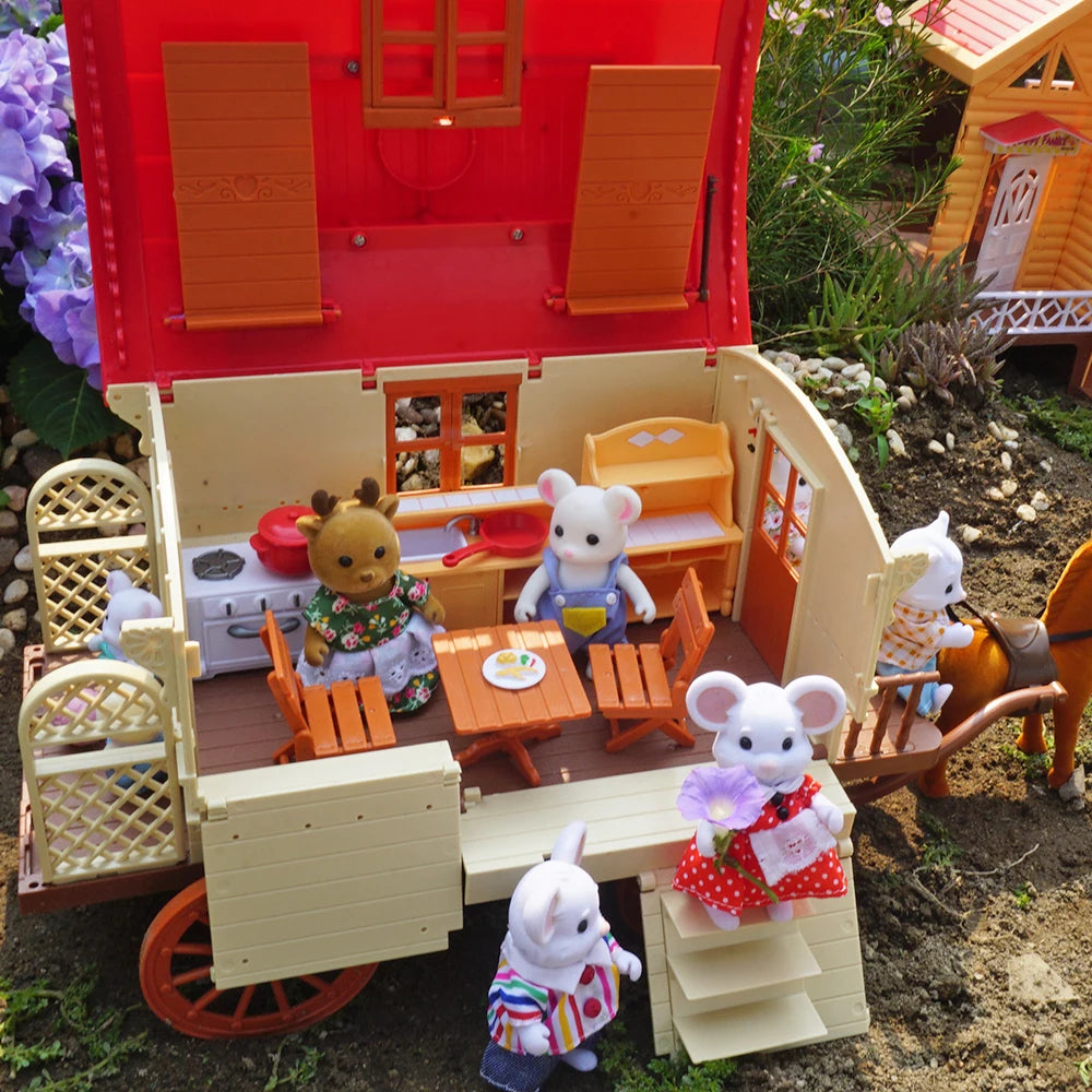 1:12 Micro Deluxe Villas Dollhouse Castle Treehouse Auditorium Play House Miniature Furniture Model Kitchen Toy Girls Gift
